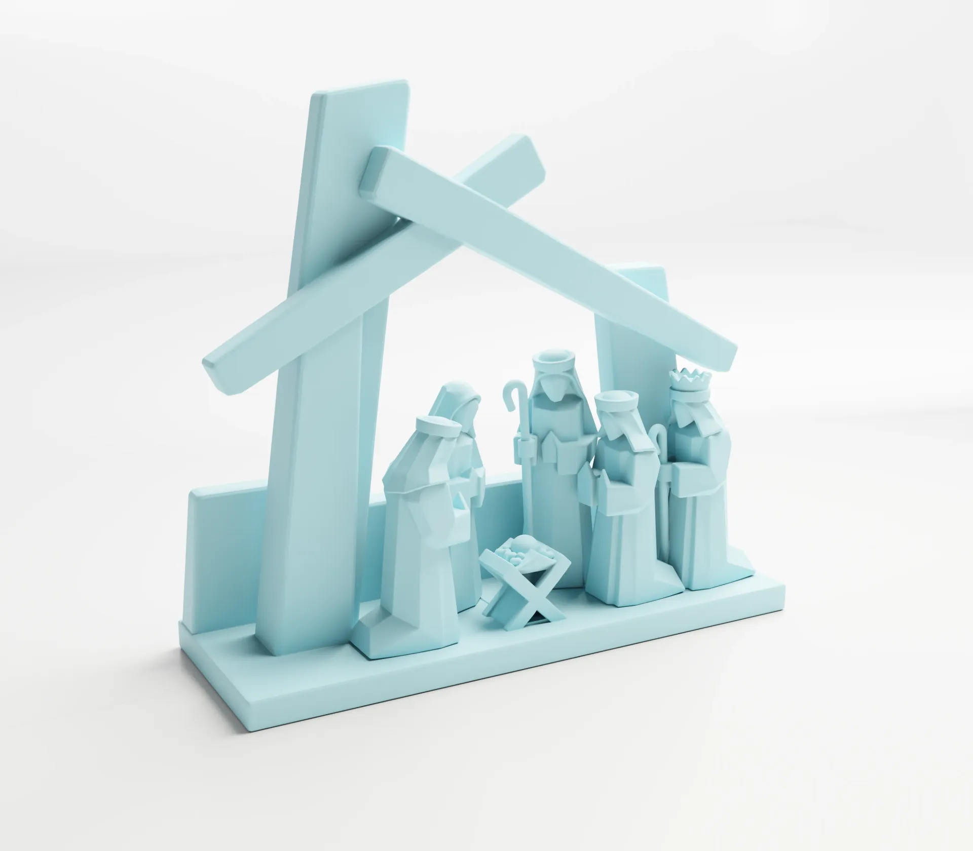 Crèche de Noël épurée