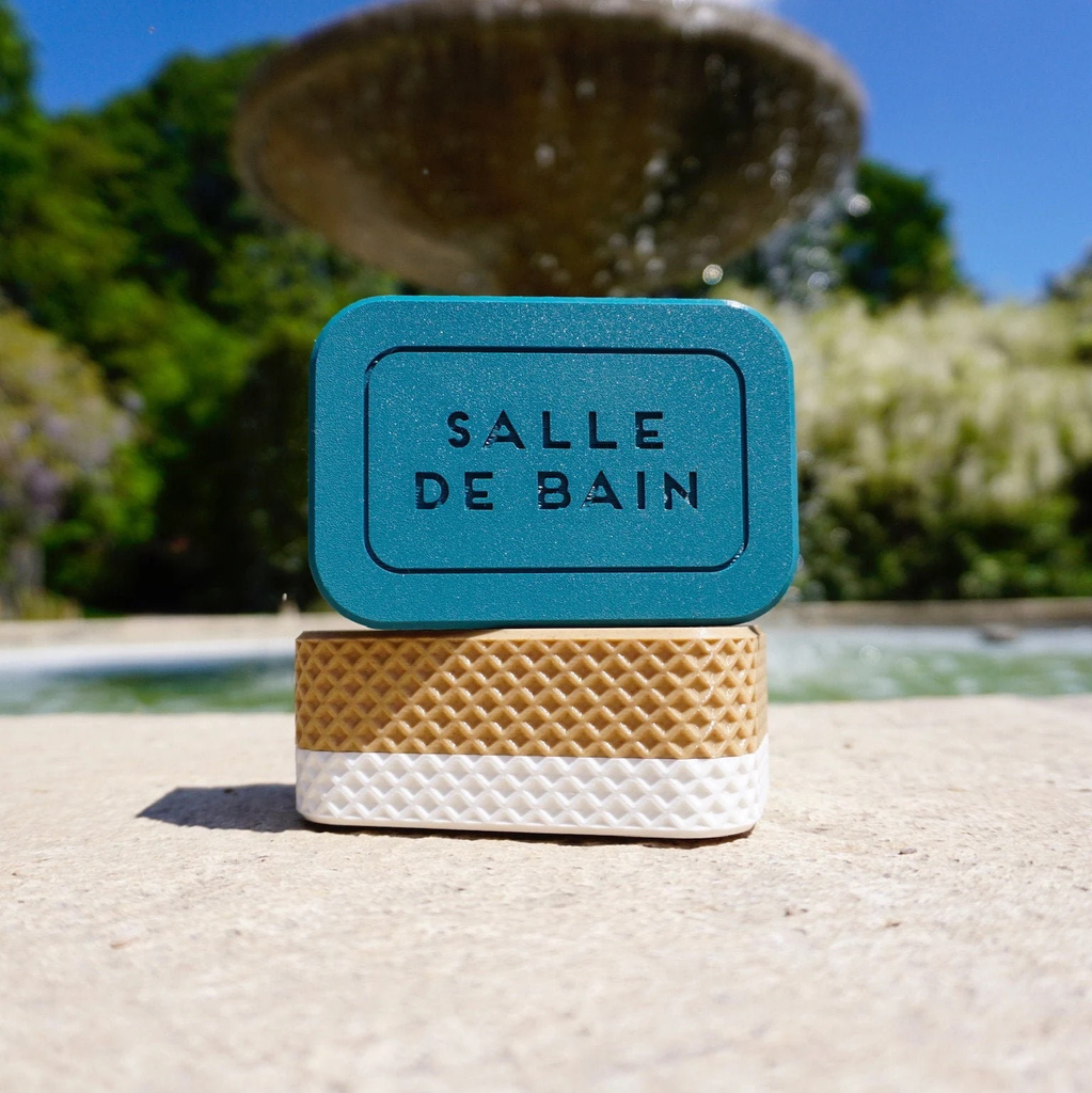 Boîte à savon rectangulaire personnalisable - écrin de transport pour cosmétiques solides - Design Losanges