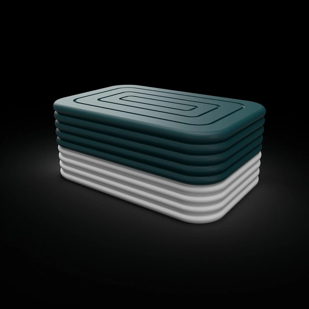 Boîte à savon rectangulaire personnalisable - écrin pour cosmétiques solides - cadeau personnalisé - Design boudins (11 cm, Ivoire)