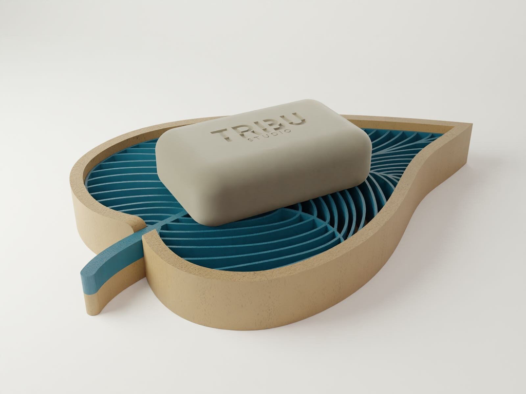 Porte savon en forme de feuille - accessoire salle de bain 
