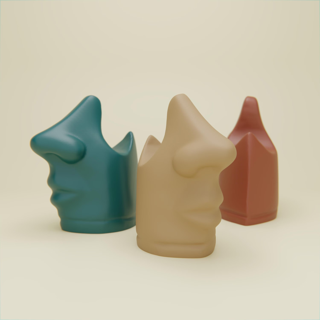 Porte lunettes - repose lunettes en forme de nez (Ivoire)