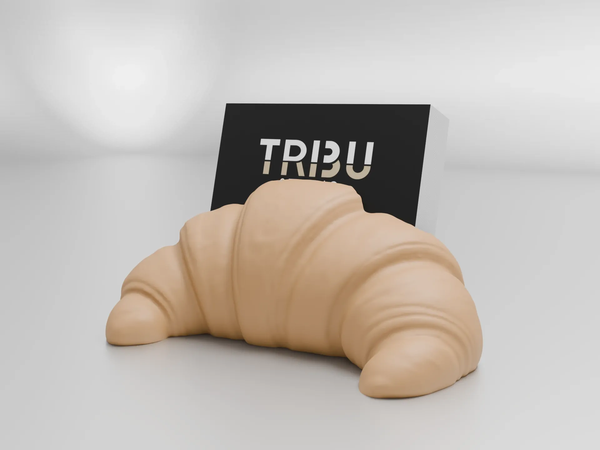 Présentoir carte de visite – Forme croissant - Support carte viennoiserie